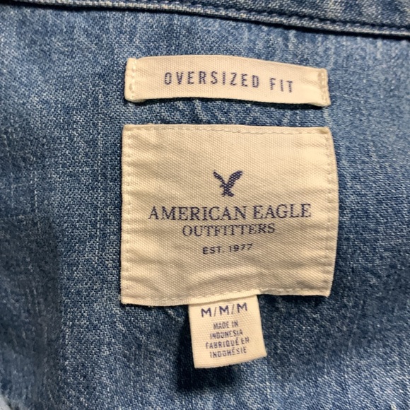 American Eagle Embroidered Chambray Shirt - Picture 5 of 5